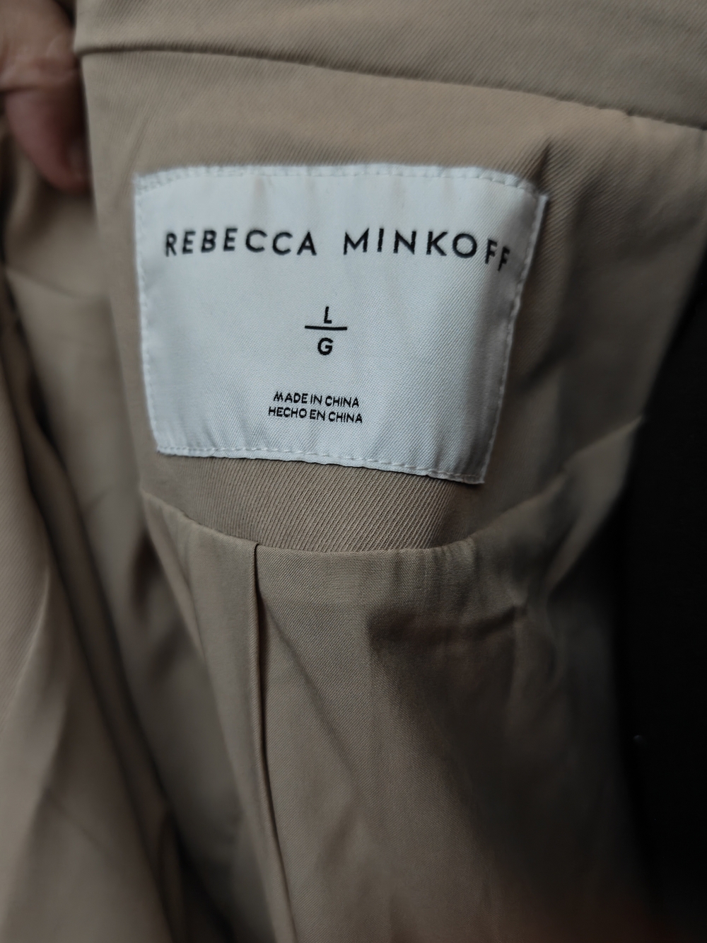 Rebecca Minkoff Khaki Cropped Double-Breasted Trench Jacket - Picture 8 of 8